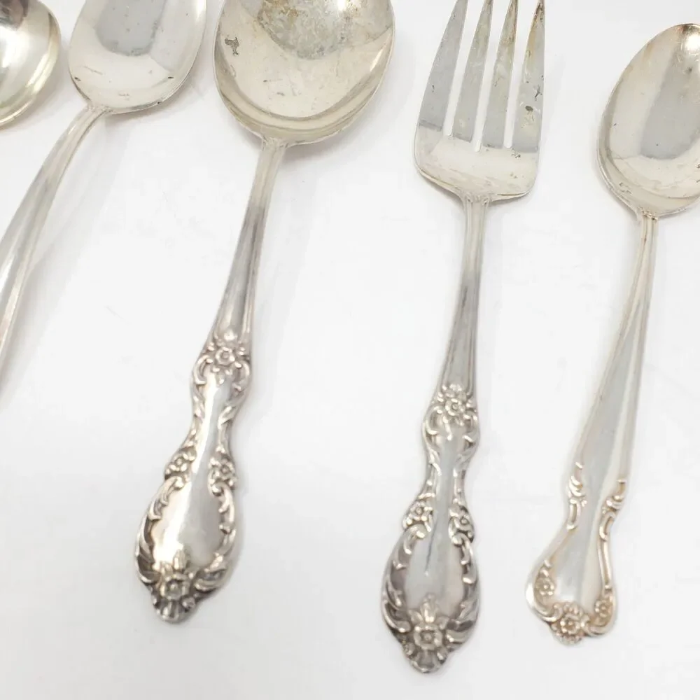 Rogers Bros IS Reinforced Plate Daybreak Elegant Lady Serving Lot of 6 Items